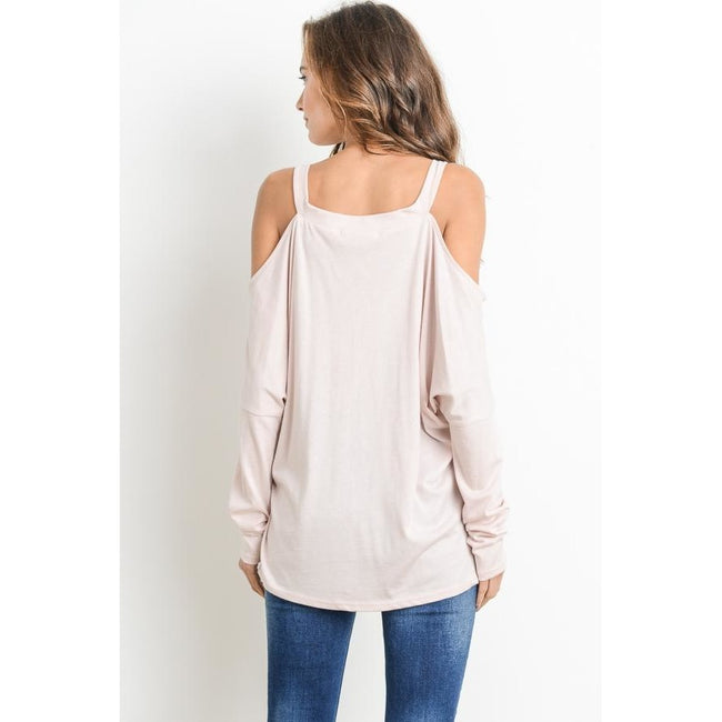 Happiness Is The Best Makeup Cold Shoulder Tee