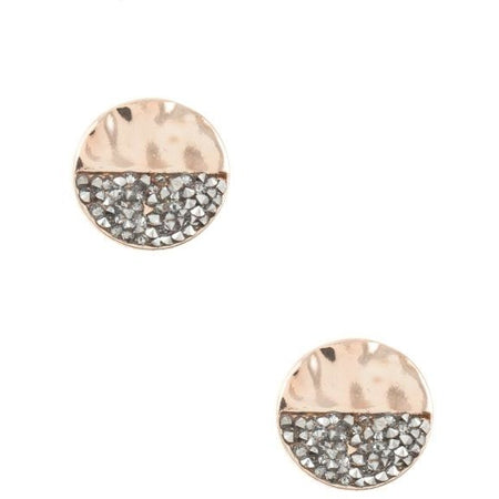 Rosegold & Stone Dangle Earrings