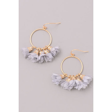 Flapper Fan Tassel Drop Earrings