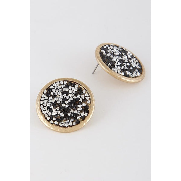 Juliet Pave Round Stud Earrings