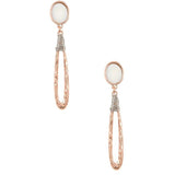 Rosegold & Stone Dangle Earrings