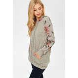 Graceful Rose Hooded Pullover