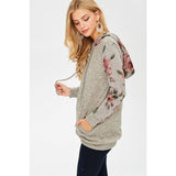 Graceful Rose Hooded Pullover